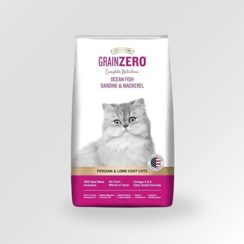 Grain Zero Persian And Long Coat Dry Food (7 kg) Ocean Fish - Signature